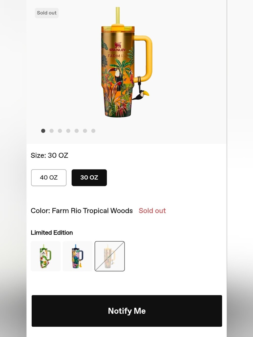 Stanley Farm Rio Tumbler 30 Oz Decorative Box ( Sold Out Online Tumbler - Picture 2 of 6